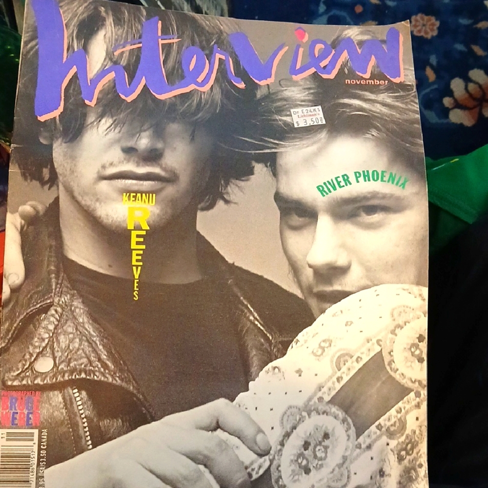 Interview Magazine, River Pheonix & Keanu Reeves, November 1991 Issue